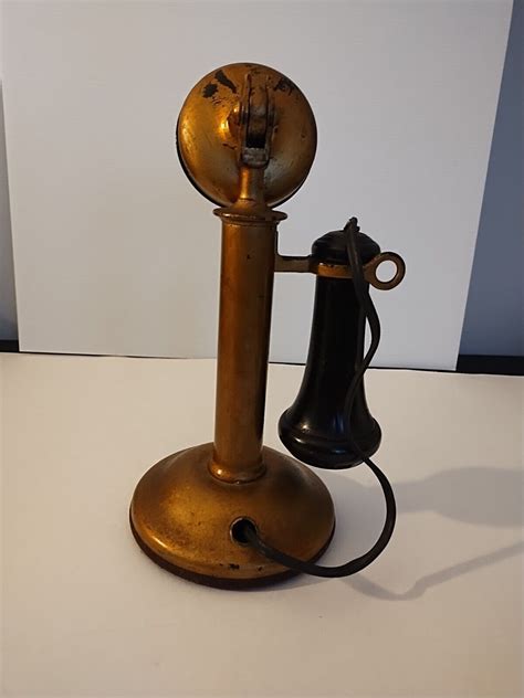 WESTERN ELECTRIC BRASS CANDLESTICK PHONE CIRCA 